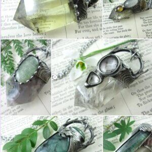 Big Lot Callisto Jewelry Etsy Artisan Crystal Pendants Talisman Emerald Sapphire